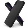 Spigen Silicone Fit cover voor iPhone XR - zwart