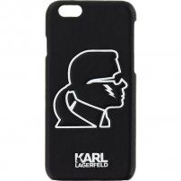 Karl Lagerfeld Hardcase Head Punk Head Punk cover voor iPhone 6 / 6S - zwart