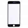 Front touch glas, inclusief OCA-lijm, cameraframes aan de voorzijde, proximiteitssensor en handsetrooster, voor iPhone 6S Plus - zwart