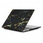 Matte hoes voor MacBook Air 13'' (A1932 / A2179 / A2337) - zwart-goud marmer