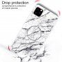 Afdekking met houder met 3D-diamantstructuur voor iPhone 11 Pro - wit marmer