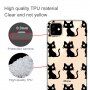 Zachte 3D-transparante 3D-afdekking voor iPhone 11 - zwarte katten