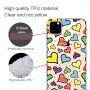 Zachte 3D-transparante 3D-afdekking voor iPhone 11 Pro - kleurrijke harten
