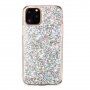 Zachte plastic hoes met glitter voor iPhone 11 Pro - zilver