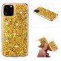 Zachte plastic hoes met glitter voor iPhone 11 Pro - goud