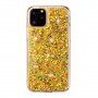 Zachte plastic hoes met glitter voor iPhone 11 Pro - goud