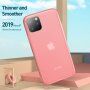 Basissilicone transparante afdekking voor iPhone 11 Pro - rood