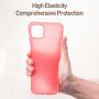 Basissilicone transparante afdekking voor iPhone 11 Pro - rood