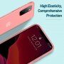 Basissilicone transparante afdekking voor iPhone 11 Pro - rood