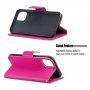 Tikethoes met lederen textuur voor iPhone 11 - fuschia