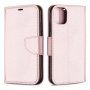 Tikethoes met lederen textuur voor iPhone 11 - roze-goud