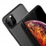 Omslag met getextureerde koolstofvezel voor iPhone 11 Pro - zwart