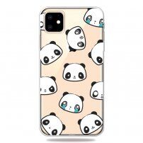 Zacht transparant deksel voor iPhone 11 - emotionele panda's