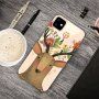 Zacht transparant deksel voor iPhone 11 - herten en bloemen