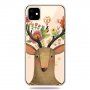 Zacht transparant deksel voor iPhone 11 - herten en bloemen