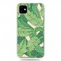 Zacht transparant deksel voor iPhone 11 - groene bladeren