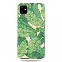 Zacht transparant deksel voor iPhone 11 - groene bladeren