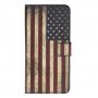 Portemonneehoes met standaard US retro vlag voor iPhone 11 - kleurrijk