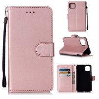 Portemonneehoes met standaard voor iPhone 11 - roze-goud