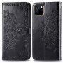 Klapkistje met mandalisatie in reliëf en ornamenten voor iPhone 11 - zwart