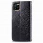 Klapkistje met mandalisatie in reliëf en ornamenten voor iPhone 11 - zwart