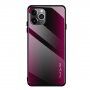 Afdekking met glazen rug voor iPhone 11 Pro - fuschia