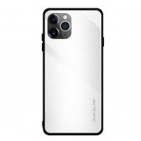 Afdekking met glazen rug voor iPhone 11 Pro - wit