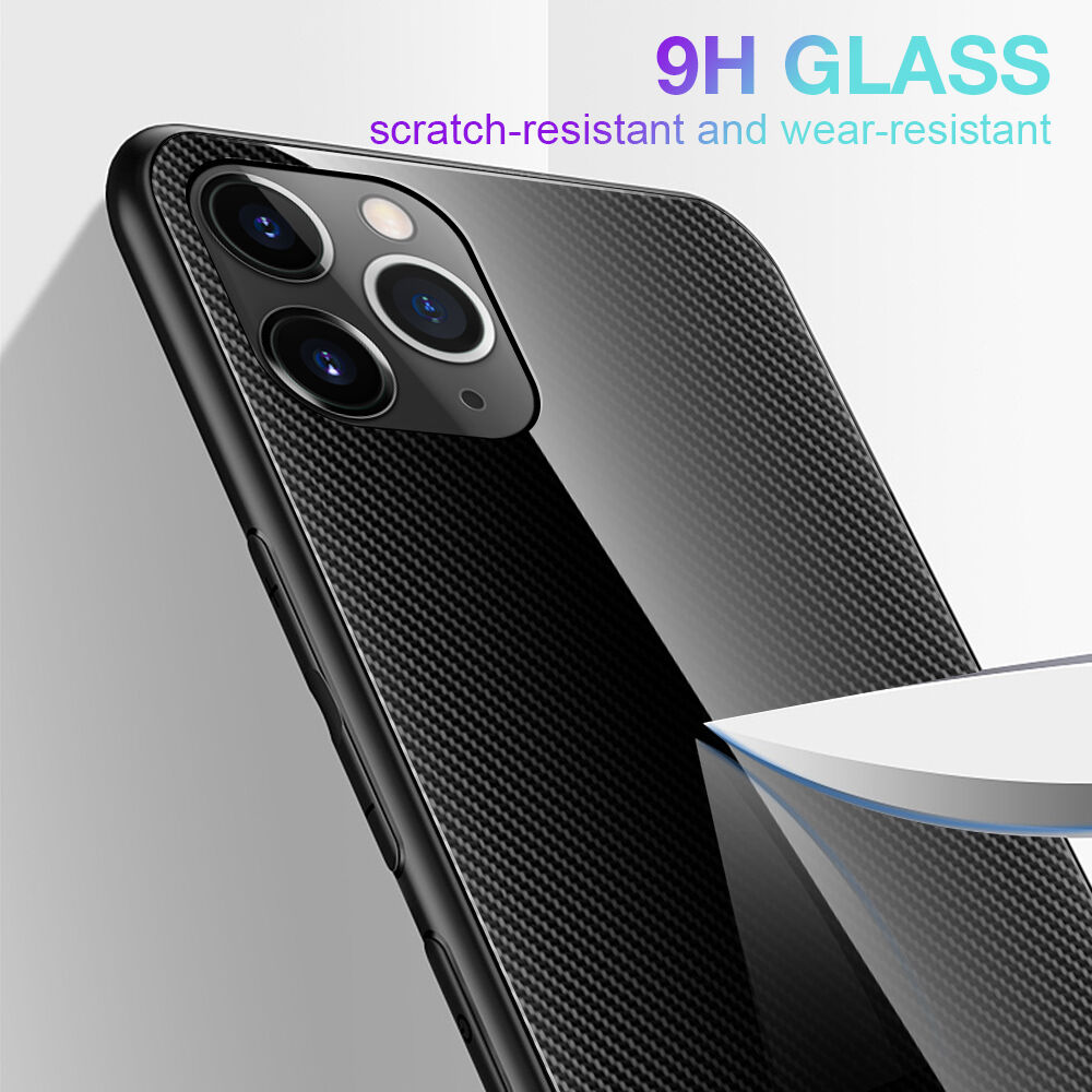 Afdekking met glazen rug voor iPhone 11 Pro - wit