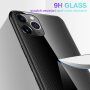 Afdekking met glazen rug voor iPhone 11 Pro - zwart