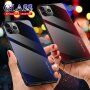 Afdekking met glazen rug voor iPhone 11 Pro - fuschia