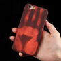 Thermisch gevoelige thermo cover, met behoud van uw vingerafdruk voor iPhone 6S/6 - bruin