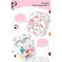 Kingxbar heldere cover met strass steentjes AirPods 1 / 2 - kleurrijke flamingo's