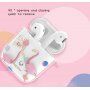 Kingxbar heldere cover met strass steentjes AirPods 1 / 2 - kleurrijke flamingo's