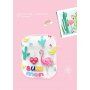 Kingxbar heldere cover met strass steentjes AirPods 1 / 2 - zomer en flamingo's