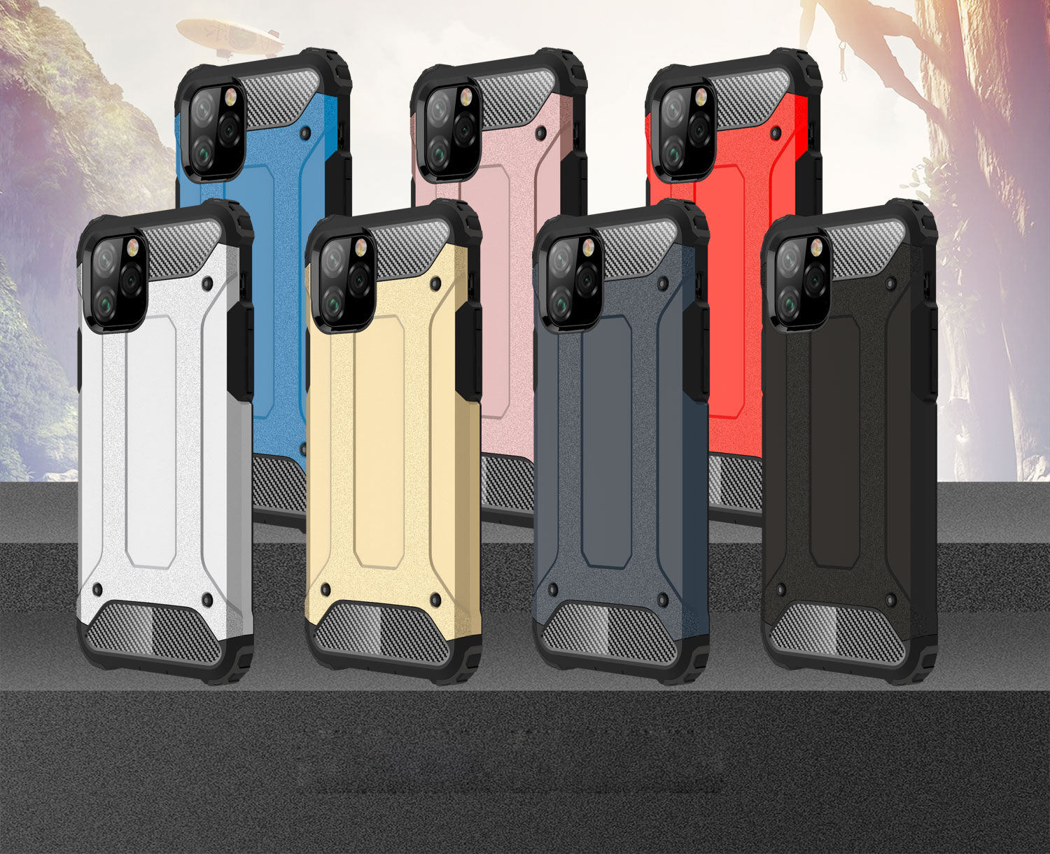 Bestand Pantserdeksel voor iPhone 11 Pro - blauw
