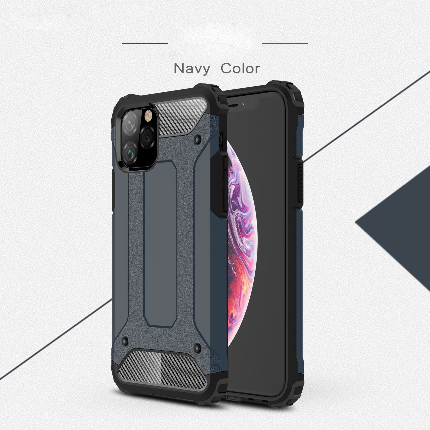 Bestand Pantserdeksel voor iPhone 11 Pro - blauw