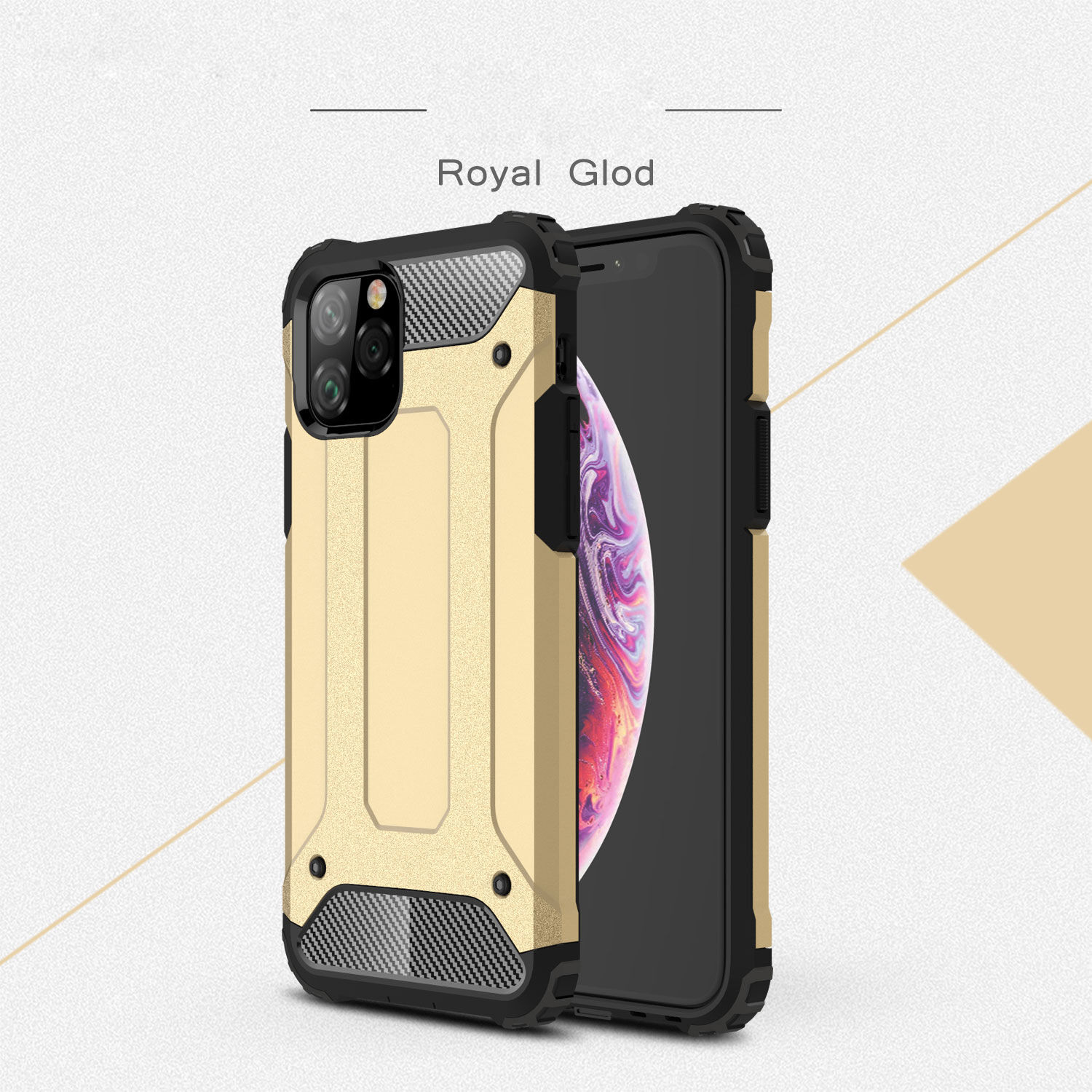 Bestand Pantserdeksel voor iPhone 11 Pro - blauw