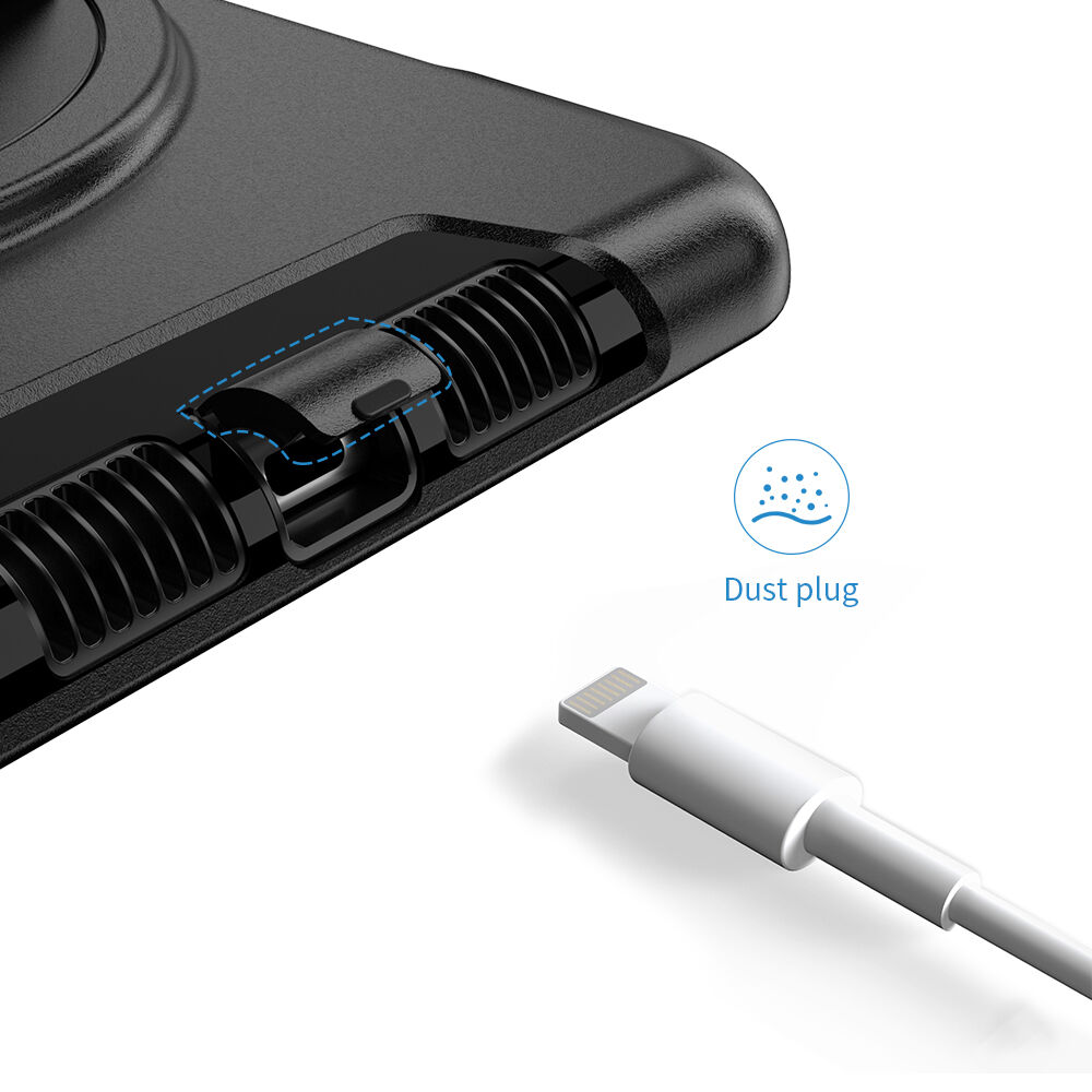 Duurzame draaibare 360° koffer met standaard voor iPad mini 4 / 5 - zwart