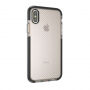 dekking voor iPhone XS / iPhone X met versterkt frame en valbeveiliging - zwart-wit