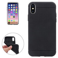 dekking voor iPhone XS / iPhone X - honingraatstructuur - zwart