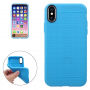 dekking voor iPhone XS / iPhone X - honingraatstructuur - blauw