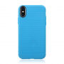 dekking voor iPhone XS / iPhone X - honingraatstructuur - blauw