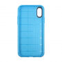 dekking voor iPhone XS / iPhone X - honingraatstructuur - blauw