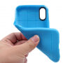 dekking voor iPhone XS / iPhone X - honingraatstructuur - blauw