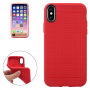 dekking voor iPhone XS / iPhone X - honingraatstructuur - rood