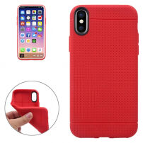 dekking voor iPhone XS / iPhone X - honingraatstructuur - rood