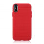 dekking voor iPhone XS / iPhone X - honingraatstructuur - rood