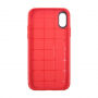 dekking voor iPhone XS / iPhone X - honingraatstructuur - rood