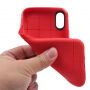 dekking voor iPhone XS / iPhone X - honingraatstructuur - rood