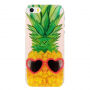 Beschermhoes kunstwerk voor iPhone 5 / 5S / SE (2016) - ananas